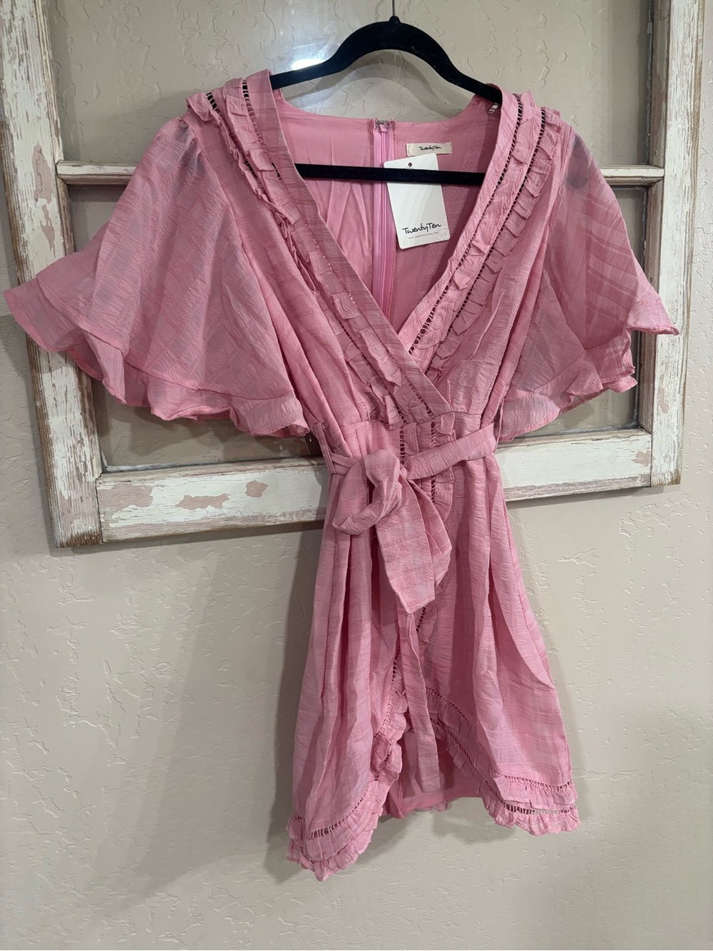 🔥Pink Ruffle Wrap Dress - Picture 5 of 8